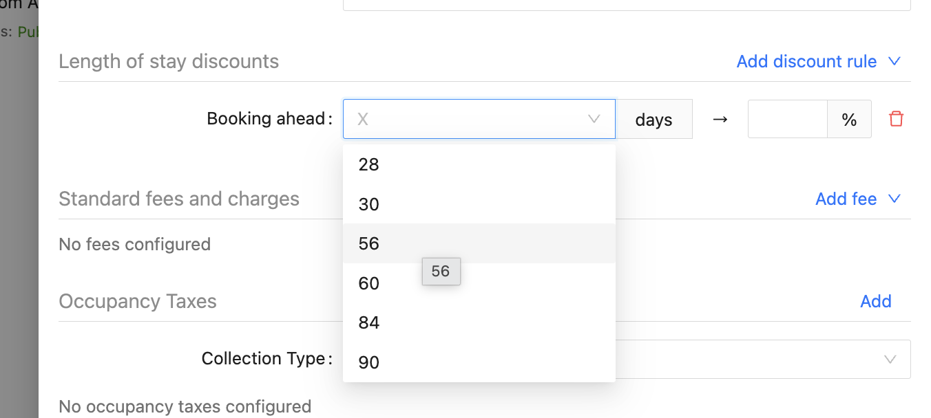 Selecting the discount type