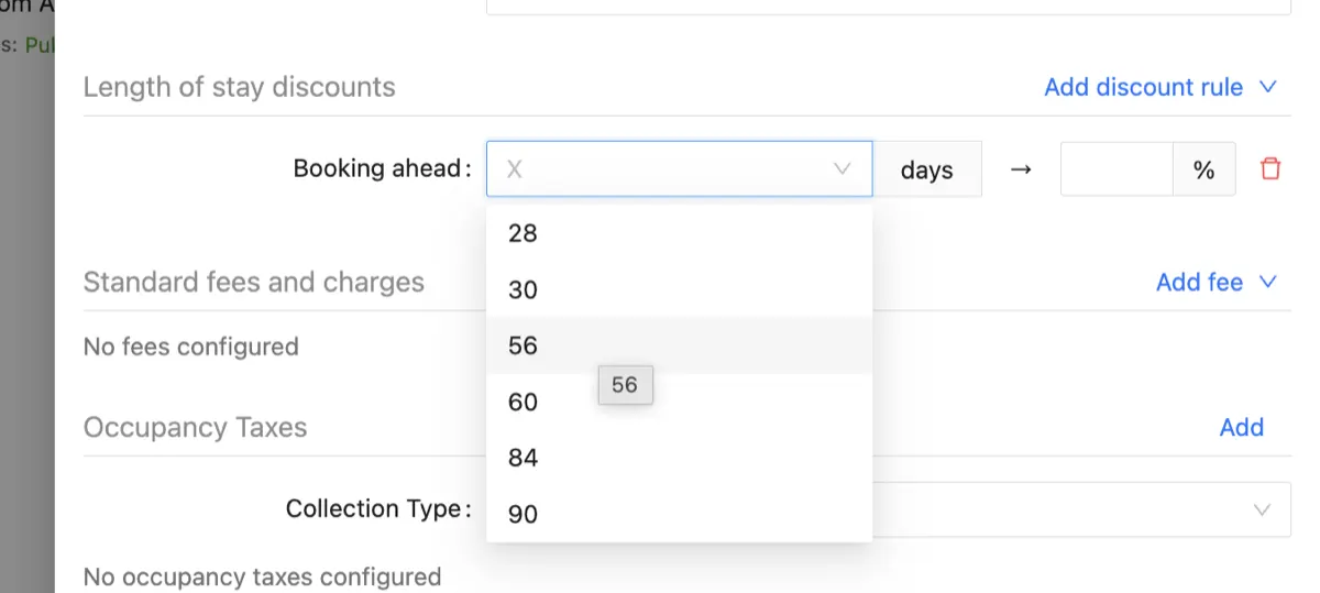 Selecting the discount type